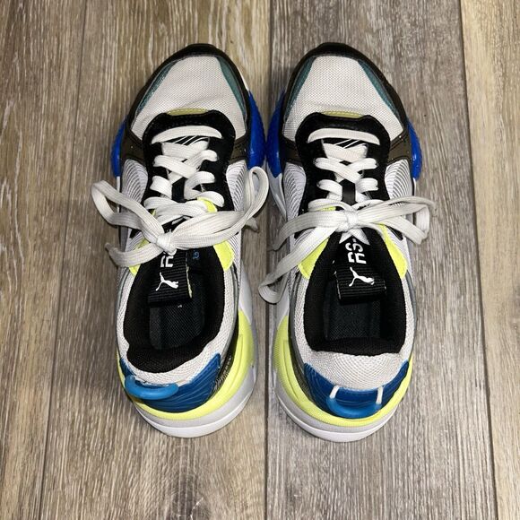 Puma RS-X 8W Jr Kids Youth US Size 5.5C 375894-01 Sneaker Shoes White Blue Black - Picture 8 of 11